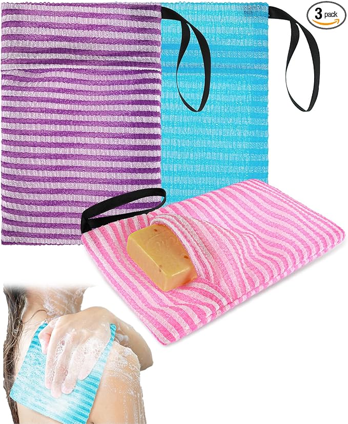 Striped Soap Saver Pouch